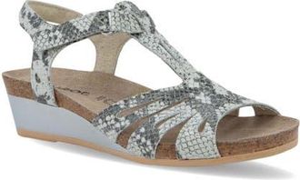 Naot Starlet Wedge Sandal in Black/White Python at Nordstrom, Size 11Us