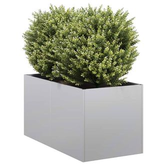 Berkfield Home Planter 40x80x40 cm Galvanised Steel in Silver | Size: 40 x 80 x 40 cm