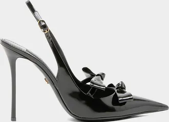 Dolce & Gabbana Patent Leather Bow Slingback Pumps