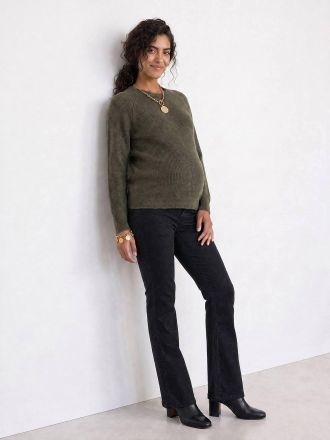 Vertbaudet Umstandsjeans mit leicht ausgestelltem Bein schwarz