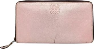 Loewe Pre-owned Wallets, female, Pink, Size: ONE SIZE Pre-owned Leather Wallet