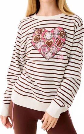 Lilly Pulitzer Ballad Long Sleeve Sweatshirt In French Roast Box Of Chocolate