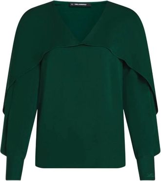 Karl Lagerfeld Blouses - Dames - Blouses - Groen - XS - Overhemden