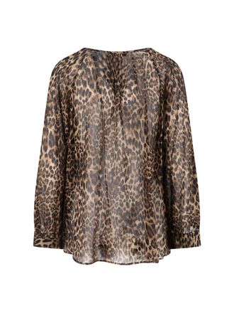 Nili Lotan Womens Shirts Brown Silk