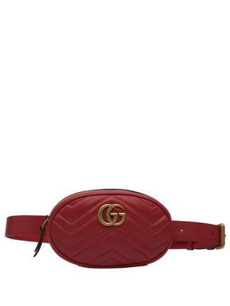 Gucci 2016-2025 GG Marmont Matelasse Leather belt bag - unisex - Calf Leather - One Size - Red