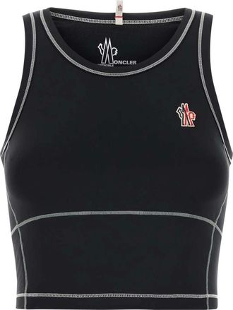 Moncler Canotta con logo - - Sport - Donna - Nero - M