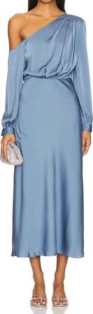 Astr Elwood Maxi Dress In Slate Blue