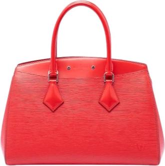 Louis Vuitton Pre-owned Satchel - Dames - Vintage Handtas - Rood - ONE Size - Leer - Vintage