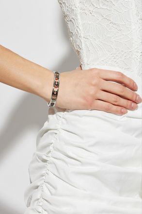 Coach Bracelet With Logo, Womens, Silver