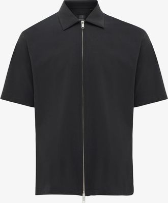 Genti Relaxed Fit Overshirt | Zwart