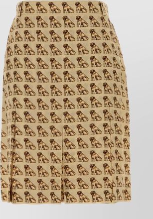 Valentino Garavani animal print high-waisted pleated skirt