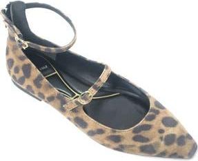 Kenneth Cole Nolita Ankle Strap Mary Jane Flat in Leopard Suede at Nordstrom Rack, Size 7.5