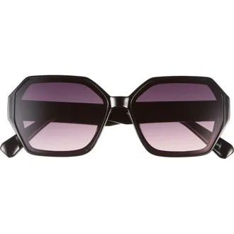 Vince Camuto 58mm Gradient Geometric Sunglasses in Black at Nordstrom Rack