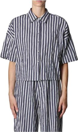 Roberto Collina Short Sleeve Shirts, male, Multicolor, Size: XS Bluse 261Fxa52425
