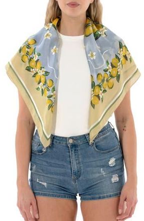 Nicole Miller Lemon Print Square Scarf in Yellow at Nordstrom Rack