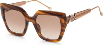 Philipp Plein Philipp Plein Womens 53 mm Brown Sunglasses