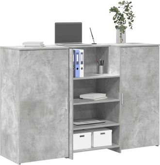 vidaXL Mostrador De Recepci&oacute;n Gris Hormig&oacute;n 155x50x103,5 Cm Vidaxl