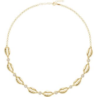 Gabi Rielle Cubic Zirconia Cowrie Shell Choker Necklace in Gold at Nordstrom Rack, Size 12