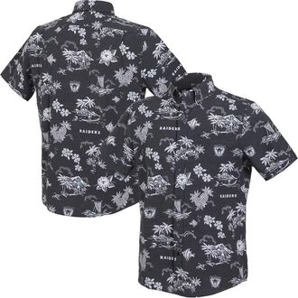 Reyn Spooner Mens Reyn Spooner Black Oakland Raiders Gridiron Classics Throwback Kekai Performance Button-Down Shirt at Nordstrom, Size Xxx-Large