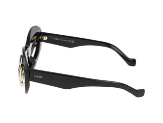Loewe LW40119I Black-Frame Oval Sunglasses - Black