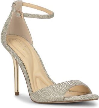 Jessica Simpson Nelira Ankle Strap Sandal in Light Gold at Nordstrom, Size 11