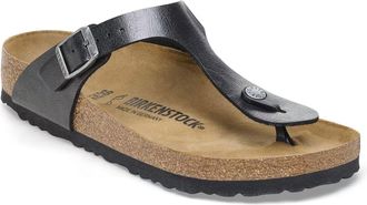 Birkenstock Womens Gizeh Birko-Flor Sandals In Graceful Licorice