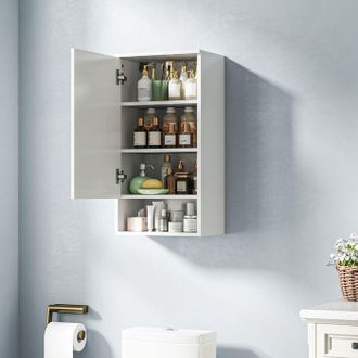 OEM Armario De Ba&ntilde;o - Pocketpop - Montaje En Pared - Blanco - 40x27x77 Cm