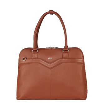 Socha Laptoptasche elegant 15.6 Zoll f&uuml;r Damen, feinstes Leder, robust, Vollausstattung