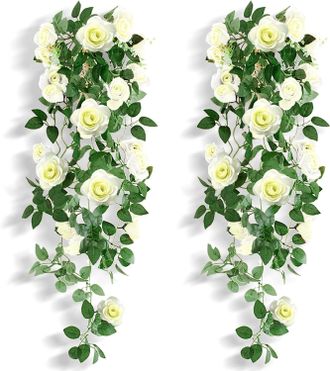 OEM Ramo De Flores Artificiales, Planta Artificial Para Uso Interior Y Exterior, Guirnalda De Hiedra Artificial De Pl&aacute;stico, Decoraci&oacute;n De Plantas Colgant
