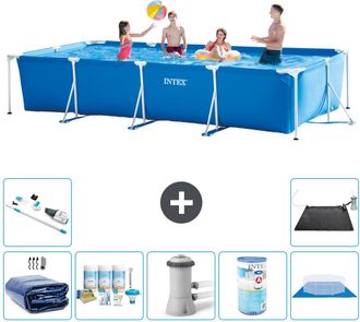 Intex Piscina Con Estructura Rectangular - 450x220x84 Cm - 7-piezas S30302
