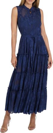 Love Token Sophie Tiered Maxi Dress In Navy