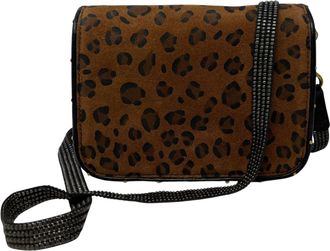 Kempton & Co. Mini Mia Crossbody Bag In Ochre Leopard