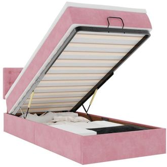 vidaXL Vidaxl - Estructura De Cama Otomana Colch&oacute;n Terciopelo Rosa 90x200cm