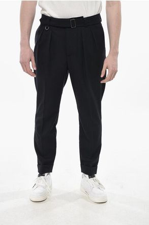 Paolo Pecora Wool 4-Pocket Pants With Belt size 48