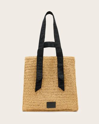 AllSaints Lullah Woven Straw Tote Bag