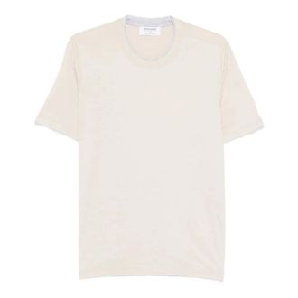 Gran Sasso Cotton Crew Neck - male - Gran Sasso - T-Shirts - Beige - 3XL - Tops