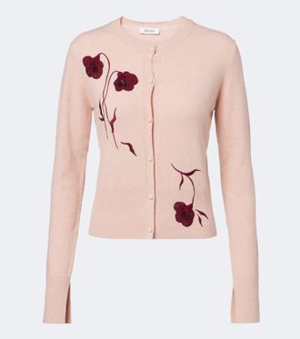 Erdem Floral-appliqu&eacute; cardigan