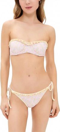 LoveShackFancy Tallie Bikini Set In Strawberry Lemonade