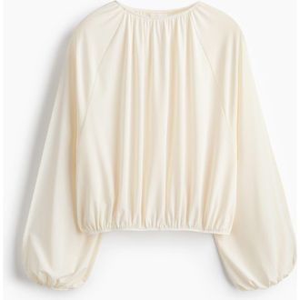 H&M Open-sleeve Top in Cream at Nordstrom, Size X-Large