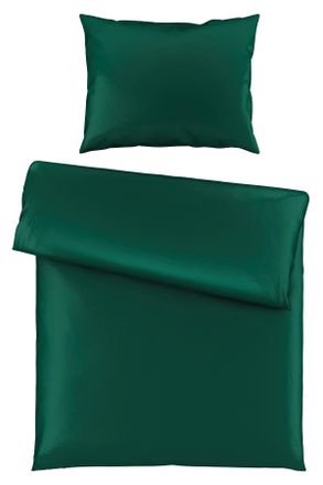Novel Bettw&auml;sche, Dunkelgr&uuml;n, Textil, Uni, 140x200 cm, pflegeleicht, atmungsaktiv, schadstoffgepr&uuml;ft, Heimtextilien, Bettw&auml;sche & Leint&uuml;cher, Bettw&auml;sche, Sa