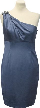 David Meister Blue One Shoulder Dress Size XS