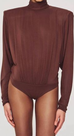Ronny Kobo Bri Bodysuit In Brown