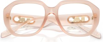 Michael Kors 0mk4148u Oversized Square Frames with Translucent Blush Finish