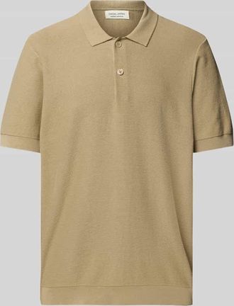 Casual Friday Casual Friday Relaxed Fit Poloshirt mit Strukturmuster Modell EDWARD in Hellbraun, Größe XXL