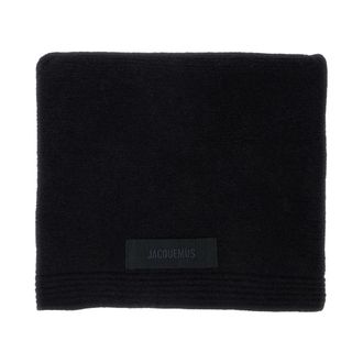 Jacquemus Le Chale Gros Grain - Dames - Accessoires - Zwart - Maat: ONE Size Wol