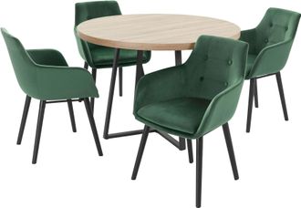 HOME AFFAIRE Essgruppe 5 Stk. tlg. mit 4 Stühle