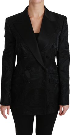 Dolce & Gabbana Paisley Geperst Dubbelgedecteerd Blazer