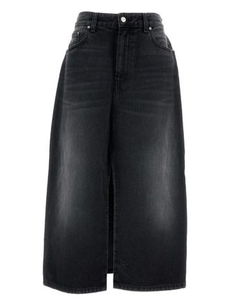 Carhartt Work in Progress belt-loop five-pocket midi skirt - Black