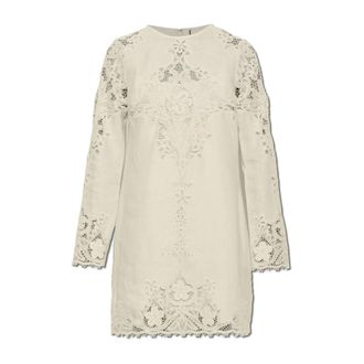 Ulla Johnson Kleedjes, Dames, Beige, XS, Linnen, Camie Linnen Mini Jurk