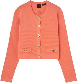 Pinko Cardigan - Dames - Vesten - Roze - M - Truien & Vesten
